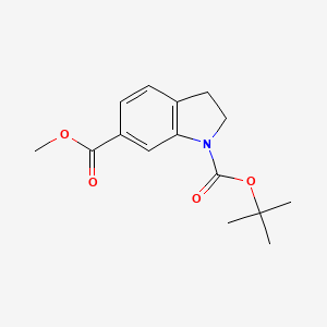 1-O-tert-butyl 6-O-methyl 2,3-dihydroindole-1,6-dicarboxylate CAS 1220039-51-9