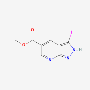 methyl 3-iodo-2H-pyrazolo[3,4-b]pyridine-5-carboxylate CAS 1221288-25-0
