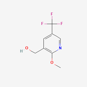 [2-methoxy-5-(trifluoromethyl)-3-pyridinyl]methanol CAS 1227581-36-3