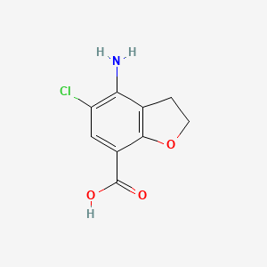 4-amino-5-chloro-2,3-dihydro-1-benzofuran-7-carboxylic acid CAS 123654-26-2