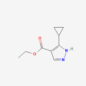 ethyl 5-cyclopropyl-1H-pyrazole-4-carboxylate CAS 1246471-38-4