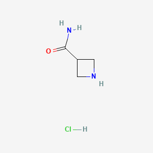 azetidine-3-carboxamide;hydrochloride CAS 124668-45-7
