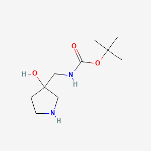 tert-butyl N-[(3-hydroxypyrrolidin-3-yl)methyl]carbamate CAS 125033-59-2