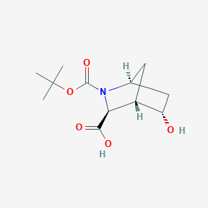 (1S,3S,4S,5S)-5-hydroxy-2-[(2-methylpropan-2-yl)oxycarbonyl]-2-azabicyclo[2.2.1]heptane-3-carboxylic acid CAS 1250884-84-4