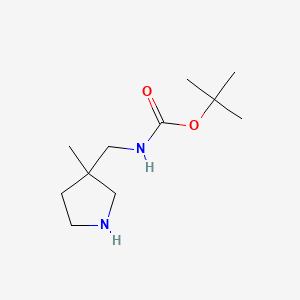 tert-butyl N-[(3-methylpyrrolidin-3-yl)methyl]carbamate CAS 125290-87-1