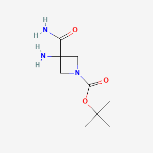 tert-butyl 3-amino-3-carbamoylazetidine-1-carboxylate CAS 1254120-14-3