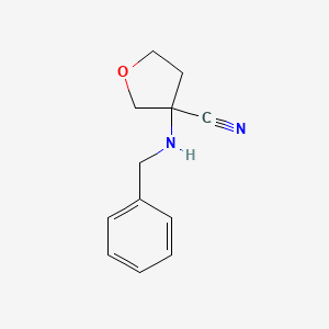 3-(benzylamino)oxolane-3-carbonitrile CAS 1254809-47-6