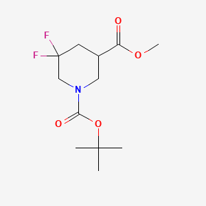 1-O-tert-butyl 3-O-methyl 5,5-difluoropiperidine-1,3-dicarboxylate CAS 1255667-06-1