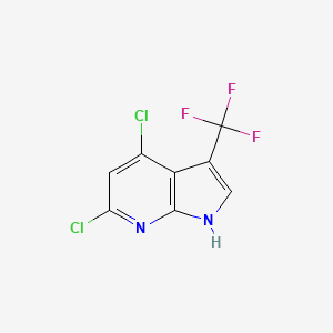 4,6-dichloro-3-(trifluoromethyl)-1H-pyrrolo[2,3-b]pyridine CAS 1256801-93-0