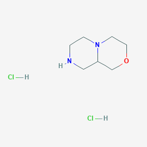 1,3,4,6,7,8,9,9a-octahydropyrazino[2,1-c][1,4]oxazine;dihydrochloride CAS 1257998-65-4
