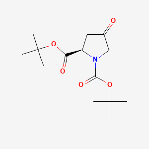 ditert-butyl (2R)-4-oxopyrrolidine-1,2-dicarboxylate CAS 1260591-66-9