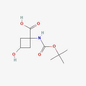 3-hydroxy-1-[(2-methylpropan-2-yl)oxycarbonylamino]cyclobutane-1-carboxylic acid CAS 1262141-51-4