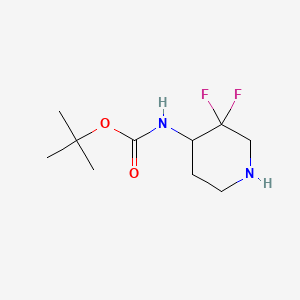 tert-butyl N-(3,3-difluoropiperidin-4-yl)carbamate CAS 1263180-22-8