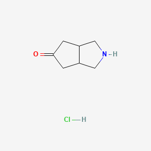 2,3,3a,4,6,6a-hexahydro-1H-cyclopenta[c]pyrrol-5-one;hydrochloride CAS 1263378-05-7