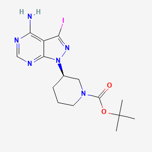 tert-butyl (3R)-3-(4-amino-3-iodopyrazolo[3,4-d]pyrimidin-1-yl)piperidine-1-carboxylate CAS 1276110-38-3
