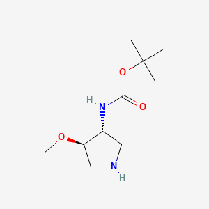 tert-butyl N-[(3R,4R)-4-methoxypyrrolidin-3-yl]carbamate CAS 128739-92-4