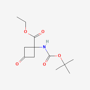 ethyl 1-[(2-methylpropan-2-yl)oxycarbonylamino]-3-oxocyclobutane-1-carboxylate CAS 129287-91-8