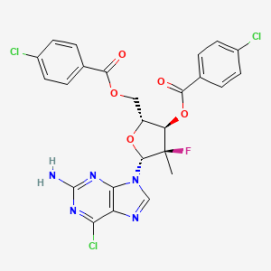 [(2R,3R,4R,5R)-5-(2-amino-6-chloropurin-9-yl)-3-(4-chlorobenzoyl)oxy-4-fluoro-4-methyloxolan-2-yl]methyl 4-chlorobenzoate CAS 1294481-82-5
