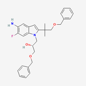 (2R)-1-[5-amino-6-fluoro-2-(2-methyl-1-phenylmethoxypropan-2-yl)indol-1-yl]-3-phenylmethoxypropan-2-ol CAS 1294504-67-8