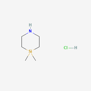 4,4-dimethyl-1,4-azasilinane;hydrochloride CAS 130596-62-2
