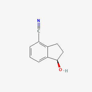(1R)-1-hydroxy-2,3-dihydro-1H-indene-4-carbonitrile CAS 1306763-24-5