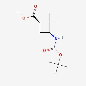 trans-methyl (1R,3S)-2,2-dimethyl-3-[(2-methylpropan-2-yl)oxycarbonylamino]cyclobutane-1-carboxylate CAS 1313358-57-4