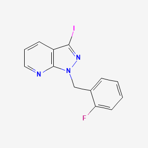 1-[(2-fluorophenyl)methyl]-3-iodopyrazolo[5,4-b]pyridine CAS 1313738-72-5