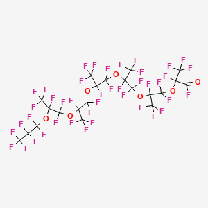 2,3,3,3-tetrafluoro-2-[1,1,2,3,3,3-hexafluoro-2-[1,1,2,3,3,3-hexafluoro-2-[1,1,2,3,3,3-hexafluoro-2-[1,1,2,3,3,3-hexafluoro-2-[1,1,2,3,3,3-hexafluoro-2-(1,1,2,2,3,3,3-heptafluoropropoxy)propoxy]propoxy]propoxy]propoxy]propoxy]propanoyl fluoride CAS 13140-24-4