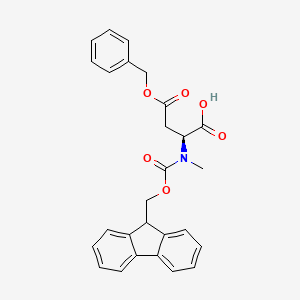 (2S)-2-[9H-fluoren-9-ylmethoxycarbonyl(methyl)amino]-4-oxo-4-phenylmethoxybutanoic acid CAS 131451-30-4