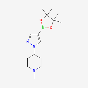 1-methyl-4-[4-(4,4,5,5-tetramethyl-1,3,2-dioxaborolan-2-yl)pyrazol-1-yl]piperidine CAS 1323919-64-7