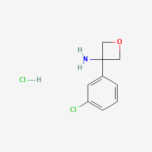 3-(3-chlorophenyl)oxetan-3-amine;hydrochloride CAS 1332765-66-8