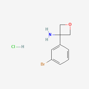 3-(3-bromophenyl)oxetan-3-amine;hydrochloride CAS 1332765-79-3