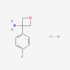 3-(4-fluorophenyl)oxetan-3-amine;hydrochloride CAS 1332839-79-8
