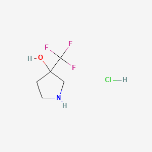 3-(trifluoromethyl)pyrrolidin-3-ol;hydrochloride CAS 1334147-81-7