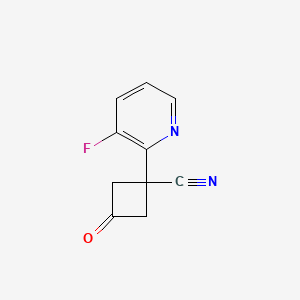 1-(3-fluoro-2-pyridinyl)-3-oxocyclobutane-1-carbonitrile CAS 1344145-36-3