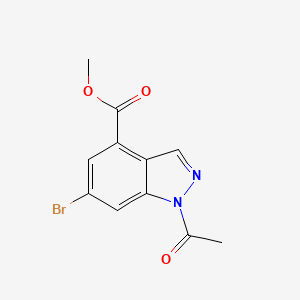 methyl 1-acetyl-6-bromoindazole-4-carboxylate CAS 1346597-55-4