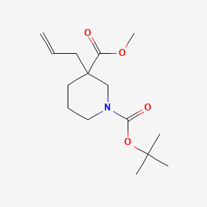 1-O-tert-butyl 3-O-methyl 3-prop-2-enylpiperidine-1,3-dicarboxylate CAS 1349644-17-2