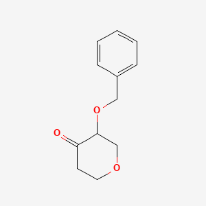 3-phenylmethoxyoxan-4-one CAS 1351450-56-0
