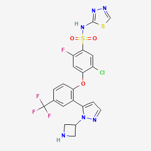 4-[2-[2-(azetidin-3-yl)pyrazol-3-yl]-4-(trifluoromethyl)phenoxy]-5-chloro-2-fluoro-N-(1,3,4-thiadiazol-2-yl)benzenesulfonamide CAS 1354818-96-4