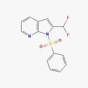 1-(benzenesulfonyl)-2-(difluoromethyl)pyrrolo[2,3-b]pyridine CAS 1363381-32-1