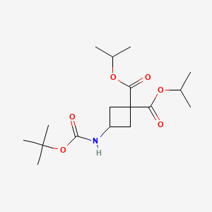 dipropan-2-yl 3-[(2-methylpropan-2-yl)oxycarbonylamino]cyclobutane-1,1-dicarboxylate CAS 1363382-20-0