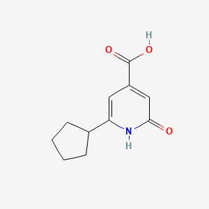 2-cyclopentyl-6-oxo-1H-pyridine-4-carboxylic acid CAS 1368348-22-4