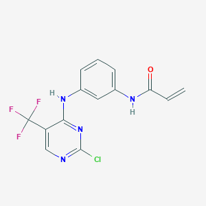 N-[3-[[2-chloro-5-(trifluoromethyl)pyrimidin-4-yl]amino]phenyl]prop-2-enamide CAS 1374507-25-1