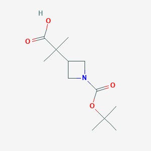 2-methyl-2-[1-[(2-methylpropan-2-yl)oxycarbonyl]azetidin-3-yl]propanoic acid CAS 1375303-89-1