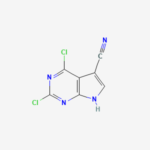 2,4-dichloro-7H-pyrrolo[2,3-d]pyrimidine-5-carbonitrile CAS 1379367-43-7