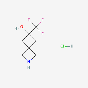 6-(trifluoromethyl)-2-azaspiro[3.3]heptan-6-ol;hydrochloride CAS 1384431-10-0