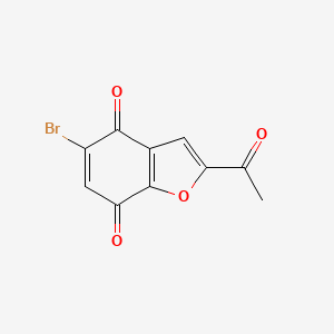 2-acetyl-5-bromo-1-benzofuran-4,7-dione CAS 1389264-29-2