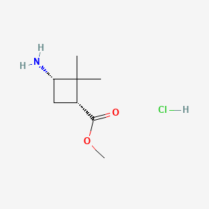trans-methyl (1R,3S)-3-amino-2,2-dimethylcyclobutane-1-carboxylate;hydrochloride CAS 1392804-16-8