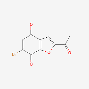 2-acetyl-6-bromo-1-benzofuran-4,7-dione CAS 1392804-26-0