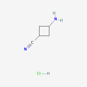 3-aminocyclobutane-1-carbonitrile;hydrochloride CAS 1393180-30-7